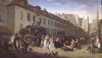 Louis Leopold  Boilly THe Arrival of a Coach (mk05) oil painting image